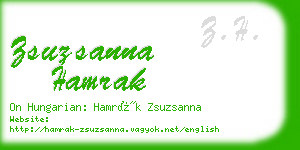 zsuzsanna hamrak business card